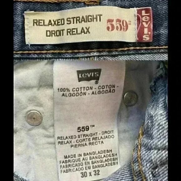 Levi’s 559 Jeans Relaxed Fit Straight Leg Dad Style Blue Denim Size 30 - Picture 10 of 16